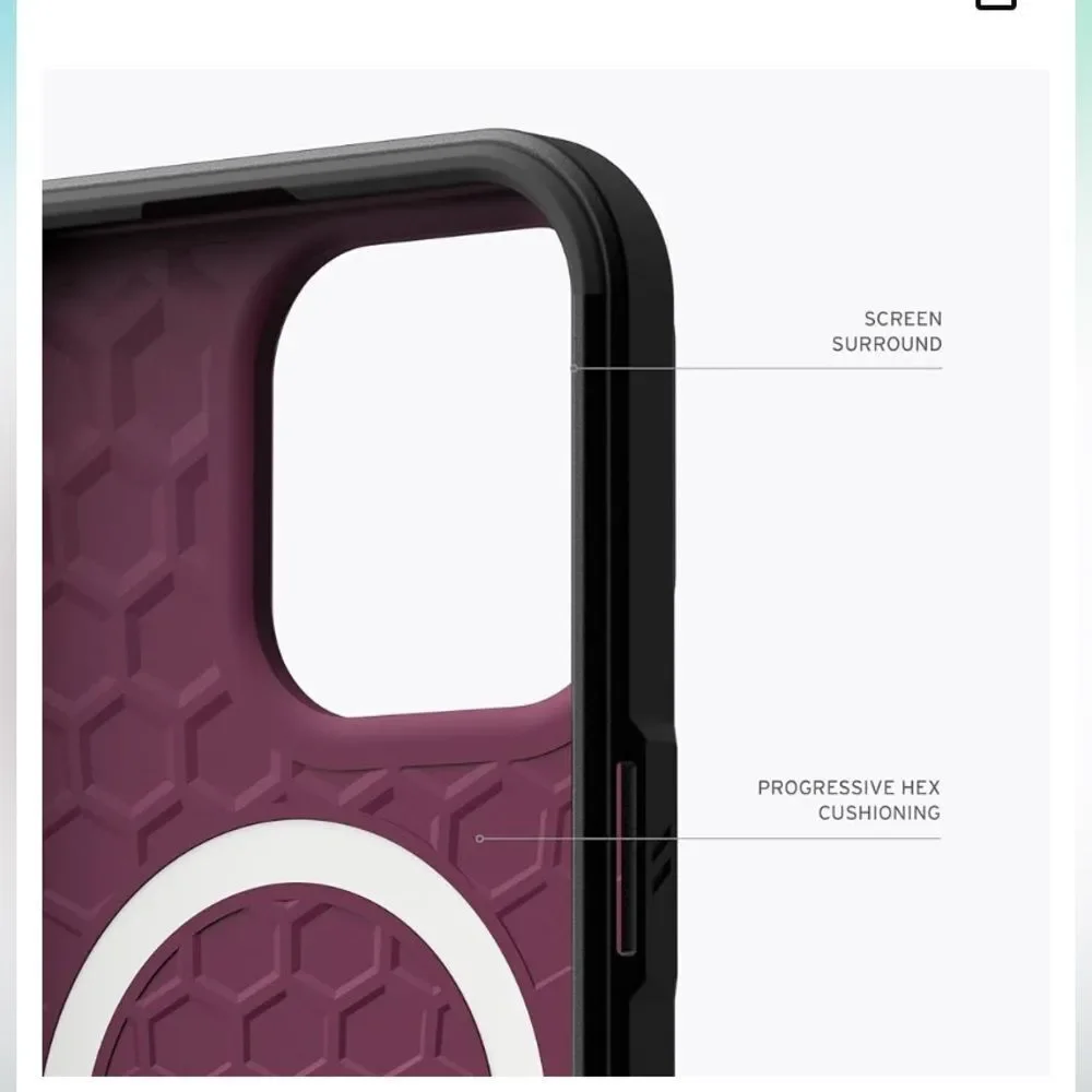 Urban Armor Gear case for iPhone 15 pro in Bordeaux NWT